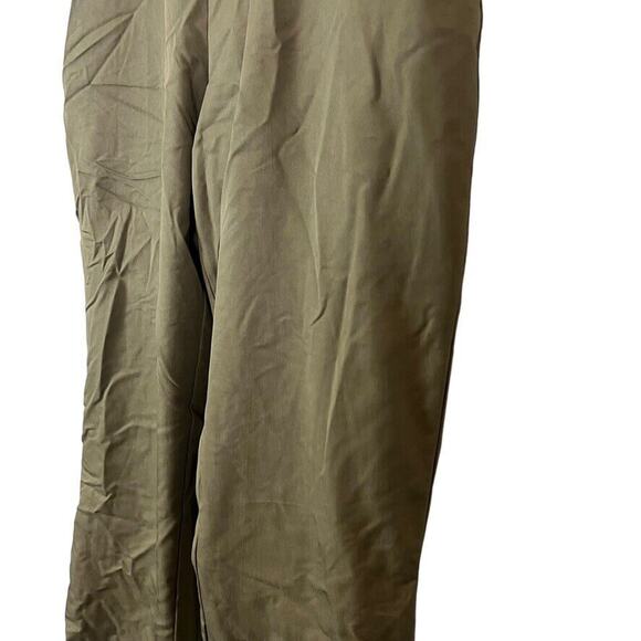 Nicole Miller New York Womens Olive Green Pull On Flat Front Twill Pants sz M - Picture 10 of 16